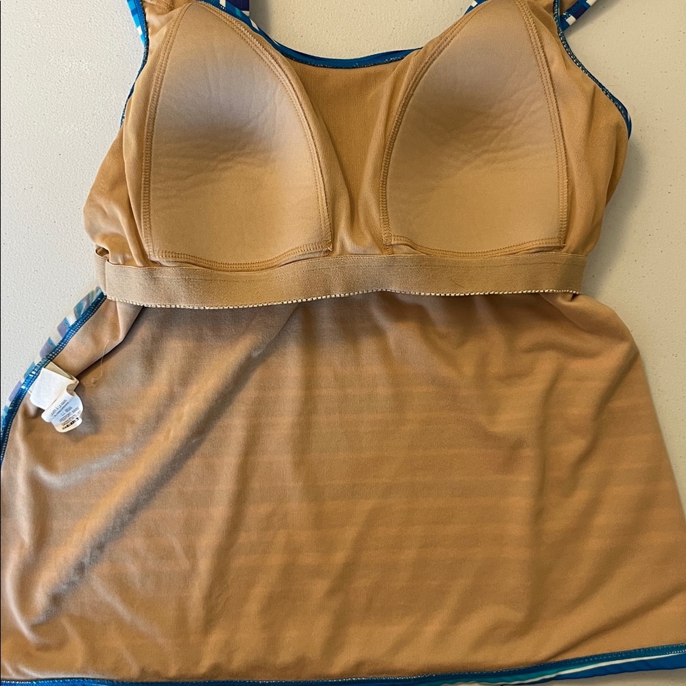 LL Bean Striped Tankini Top - Picture 6 of 10